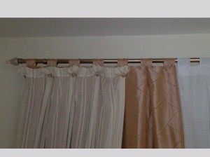 Detalhe de acessórios cortina